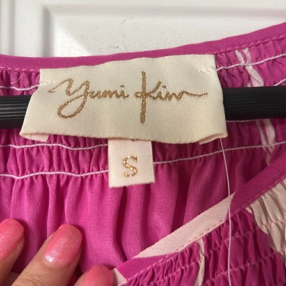 Yumi Kim 100% Silk Shirt - Size Small - BRAND NEW - NWT Pink 3/4 Sleeve Shirt